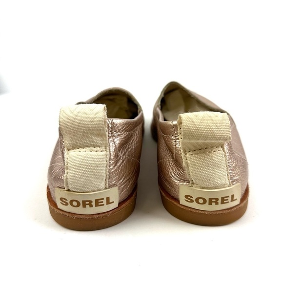 Sorel Ella Shoes 6.5 Rose Gold Metallic Slip On Loafer Comfort Womens - Picture 6 of 9